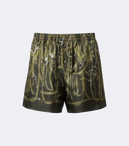 Short en sergé de soie à imprimé - Gucci - Modalova