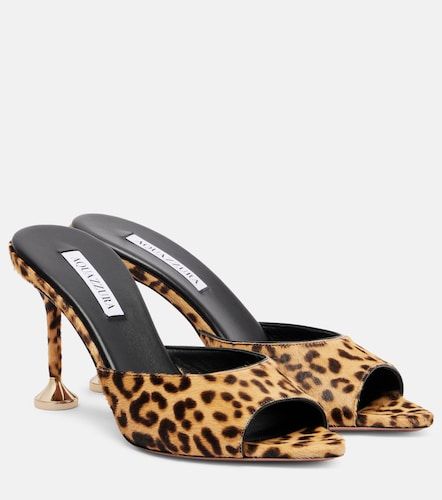 Mules Bisous 85 en cuir façon poulain - Aquazzura - Modalova