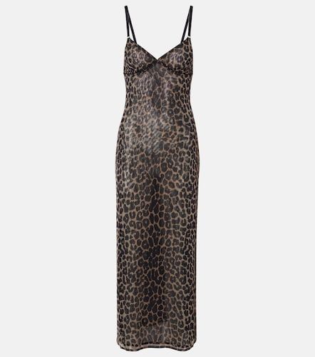 Robe nuisette à imprimé léopard - Saint Laurent - Modalova
