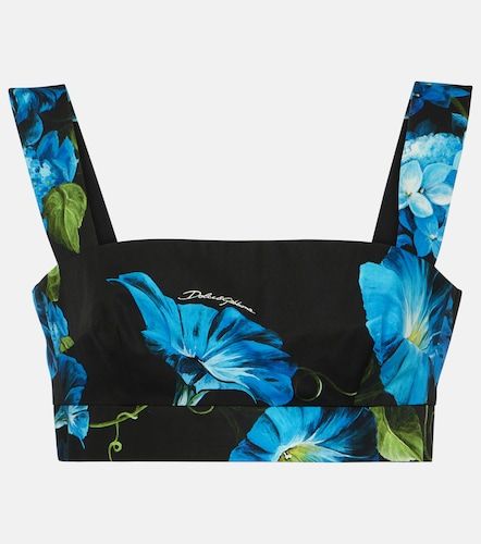 Top en coton à imprimé floral - Dolce&Gabbana - Modalova