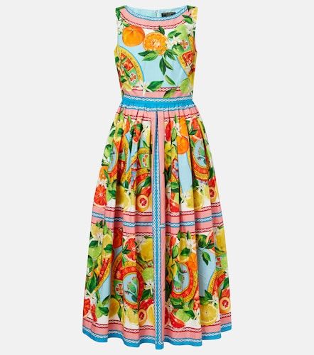 Robe midi Taormina imprimée en coton - Dolce&Gabbana - Modalova