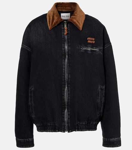 Veste en jean et velours côtelé - Miu Miu - Modalova