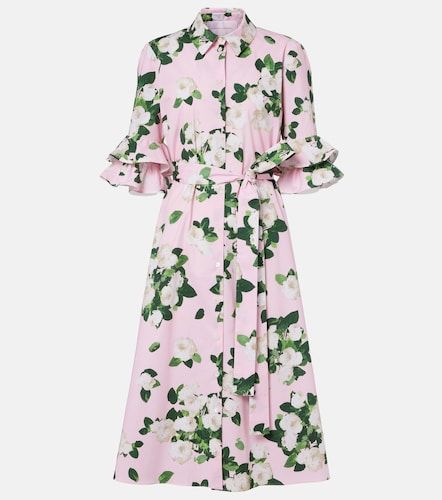 Robe chemise en coton mélangé à fleurs - Carolina Herrera - Modalova