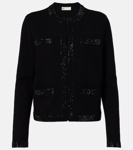 Cardigan en laine mélangée à ornements - Tory Burch - Modalova