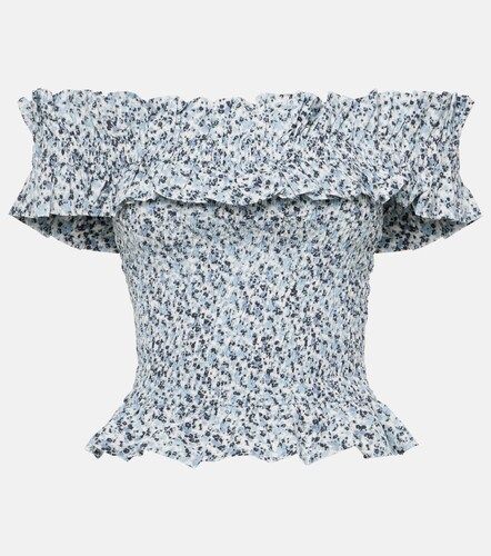 Top en coton à imprimé floral - Ganni - Modalova