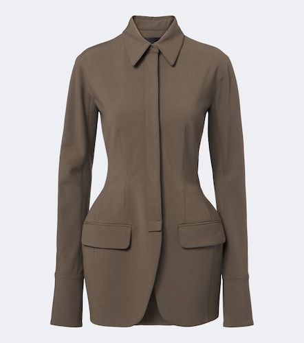 Mugler Veste en laine mélangée - Mugler - Modalova