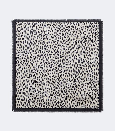 Foulard en soie à imprimé léopard - Nili Lotan - Modalova