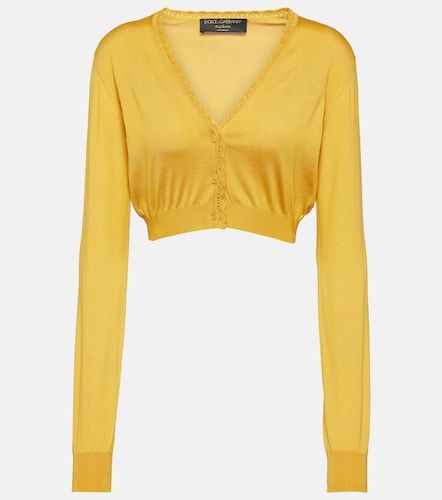 Cardigan court en soie - Dolce&Gabbana - Modalova