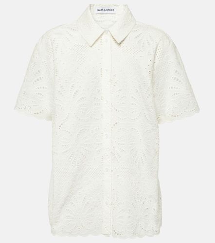 Chemise brodée en coton - Self-Portrait - Modalova