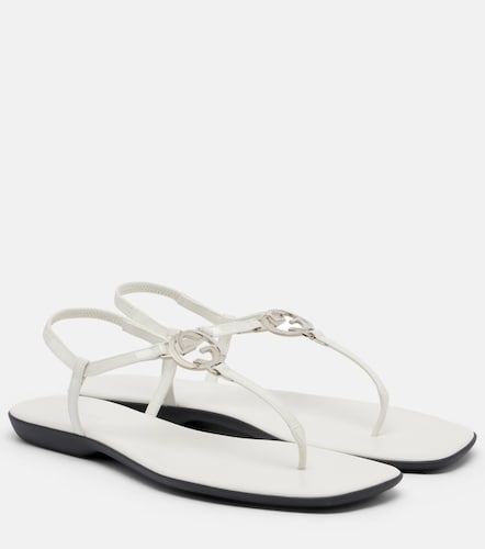Sandales Interlocking G en cuir verni - Gucci - Modalova