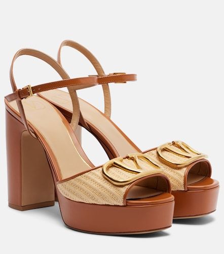 Sandales à plateforme VLogo en cuir - Valentino Garavani - Modalova