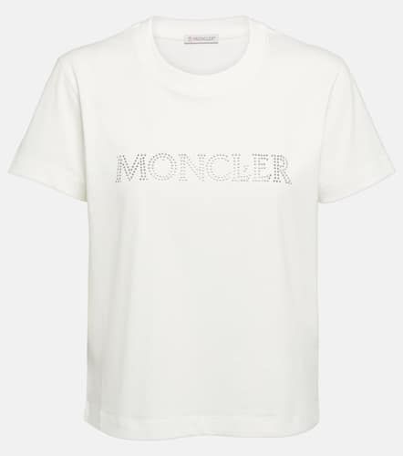 T-shirt en coton à logo et ornements - Moncler - Modalova