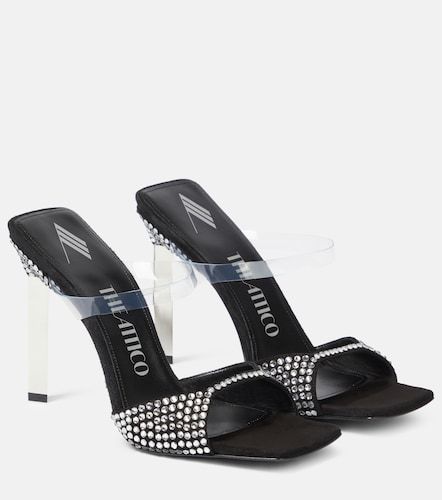 Mules Adele en daim et PVC à ornements - The Attico - Modalova