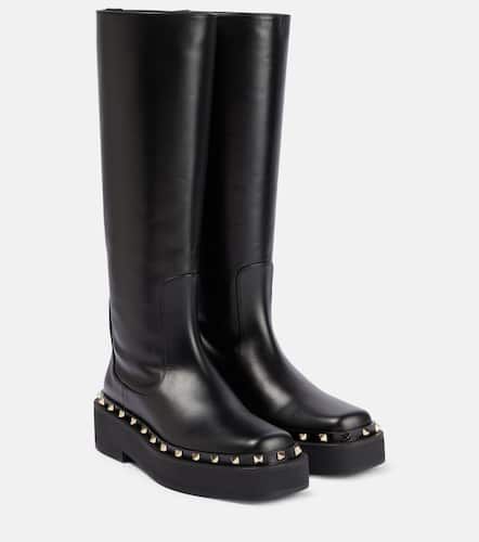 Bottes Rockstud en cuir - Valentino Garavani - Modalova