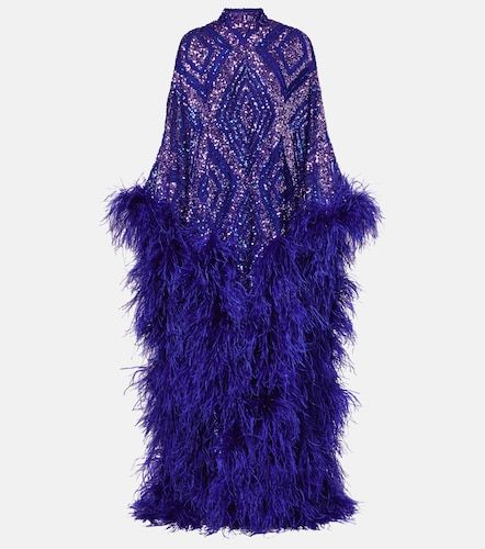 Cafetan Casta Diva Follies en tulle à sequins - Taller Marmo - Modalova