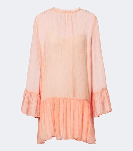 Robe Emmeline en soie à volants - Ulla Johnson - Modalova
