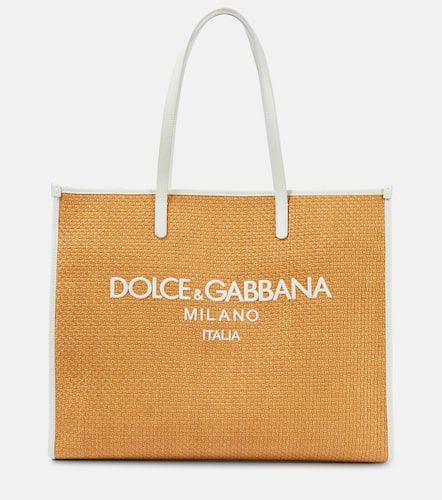 Cabas Large en raphia et cuir - Dolce&Gabbana - Modalova