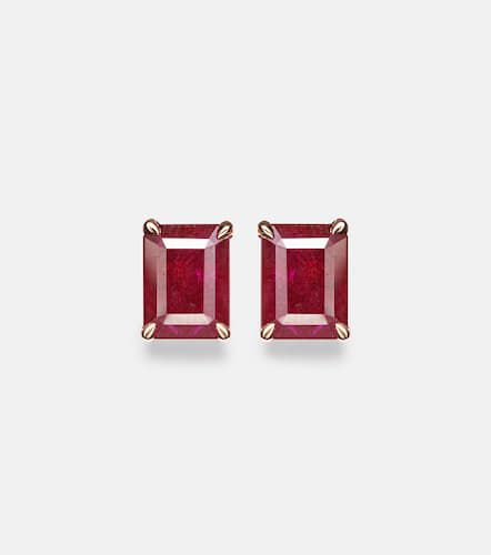 Boucles d'oreilles en or rose 18 ct et rubis - Shay Jewelry - Modalova