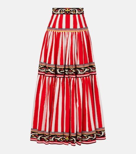 Jupe longue Taormina en coton à rayures - Dolce&Gabbana - Modalova