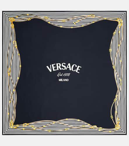 Foulard Greca Nautical en soie à logo - Versace - Modalova