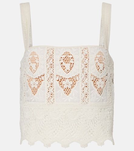 Top Casablanca brodé en coton - Johanna Ortiz - Modalova