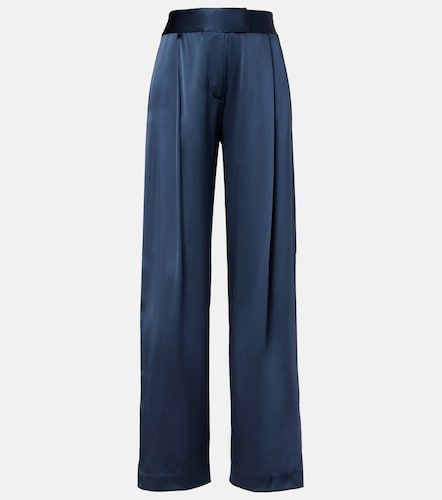 Pantalon ample à taille haute en soie - The Sei - Modalova