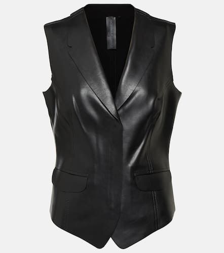 Gilet de costume en cuir synthétique - Norma Kamali - Modalova