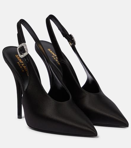 Escarpins Yasmeen en satin - Saint Laurent - Modalova