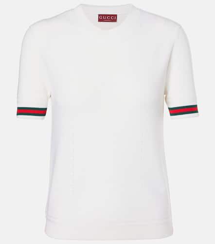 Gucci Top Web Stripe en laine - Gucci - Modalova