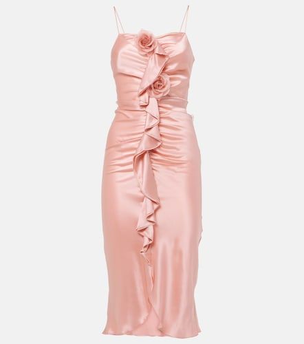 Rodarte Robe midi en soie froncée - Rodarte - Modalova