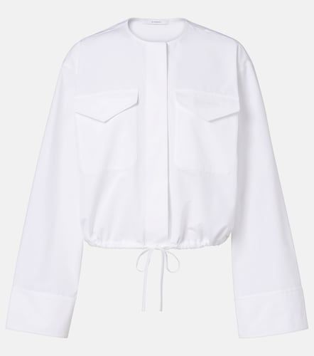 Chemise raccourcie en popeline de coton à logo - Givenchy - Modalova