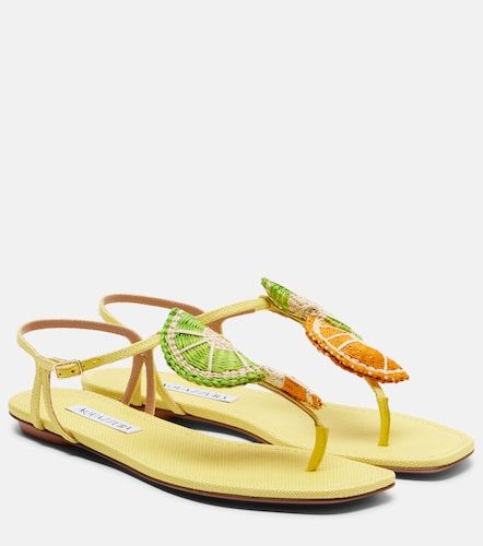 Sandales Citrus Sugar en raphia - Aquazzura - Modalova