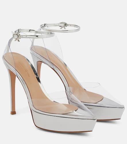Escarpins à plateforme en cuir et PVC - Gianvito Rossi - Modalova