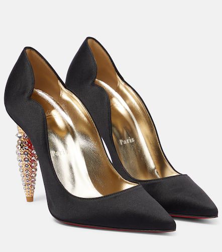 Escarpins Lipstrass en crêpe à cristaux - Christian Louboutin - Modalova