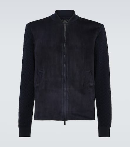 Veste en daim, laine et cachemire - Giorgio Armani - Modalova