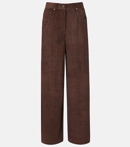 Pantalon ample en daim - Brunello Cucinelli - Modalova