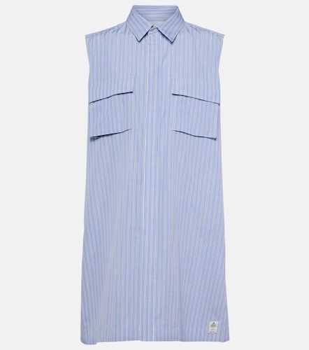 Robe chemise en popeline de coton à rayures - Sacai - Modalova