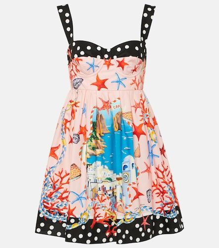 Robe Capri en coton imprimé - Dolce&Gabbana - Modalova