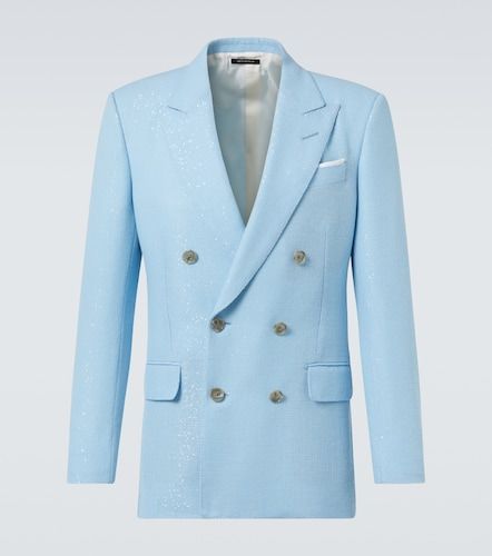 Veste de costume en laine mélangée à sequins - Tom Ford - Modalova