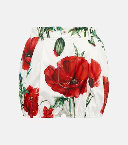 Short en coton à fleurs - Dolce&Gabbana - Modalova
