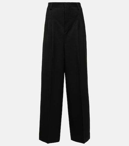 Pantalon ample taille haute en laine - Ami Paris - Modalova