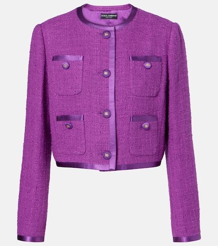 Veste en tweed de coton et soie mélangés - Dolce&Gabbana - Modalova