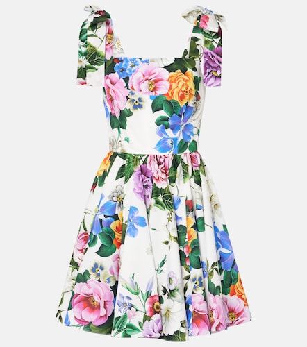 Robe en coton à fleurs - Dolce&Gabbana - Modalova