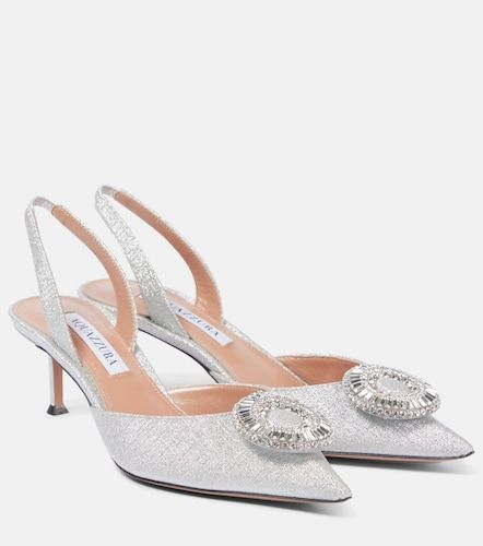 Escarpins slingback Crystal Hoop 50 à paillettes - Aquazzura - Modalova