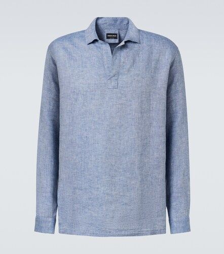 Giorgio Armani Polo en lin - Giorgio Armani - Modalova