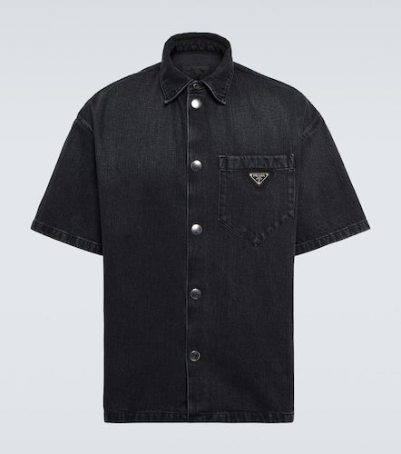 Prada Chemise en jean à logo - Prada - Modalova