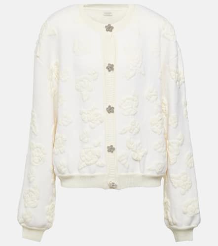Cardigan en laine mélangée à fleurs - Magda Butrym - Modalova