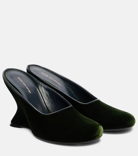 Escarpins compensés 95 en velours - Dries Van Noten - Modalova