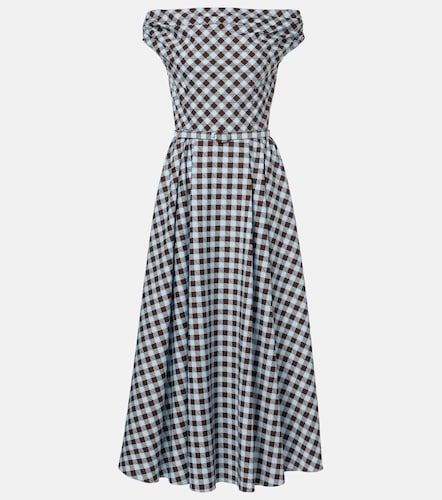 Robe midi en coton mélangé - Oscar de la Renta - Modalova