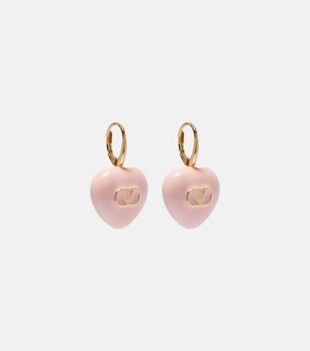 Boucles d'oreilles Cœur Royal VLogo en émail - Valentino - Modalova